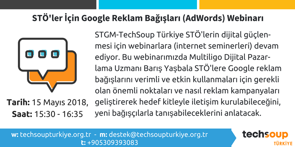 Ücretsiz STÖ'ler İçin Google Reklam Bağışları (AdWords) Webinarı