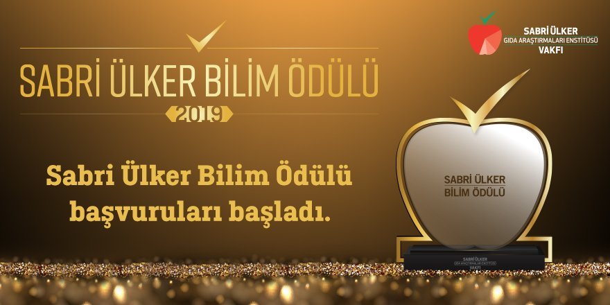 Sabri Ülker Bilim Ödülü Başvuruları Başladı !