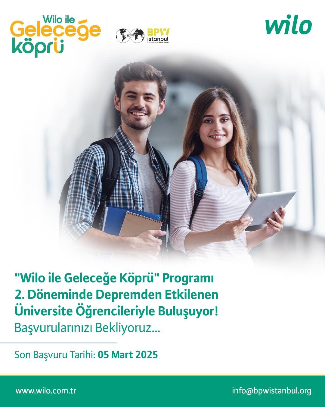 Wilo ile Geleceğe Köprü Programı 2. Döneminde Depremden Etkilenen Üniversite Öğrencileriyle Buluşuyor