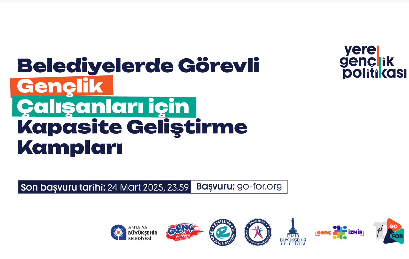 Belediyelerde Görevli Gençlik Çalışanları için Kapasite Geliştirme Kampları Başlıyor