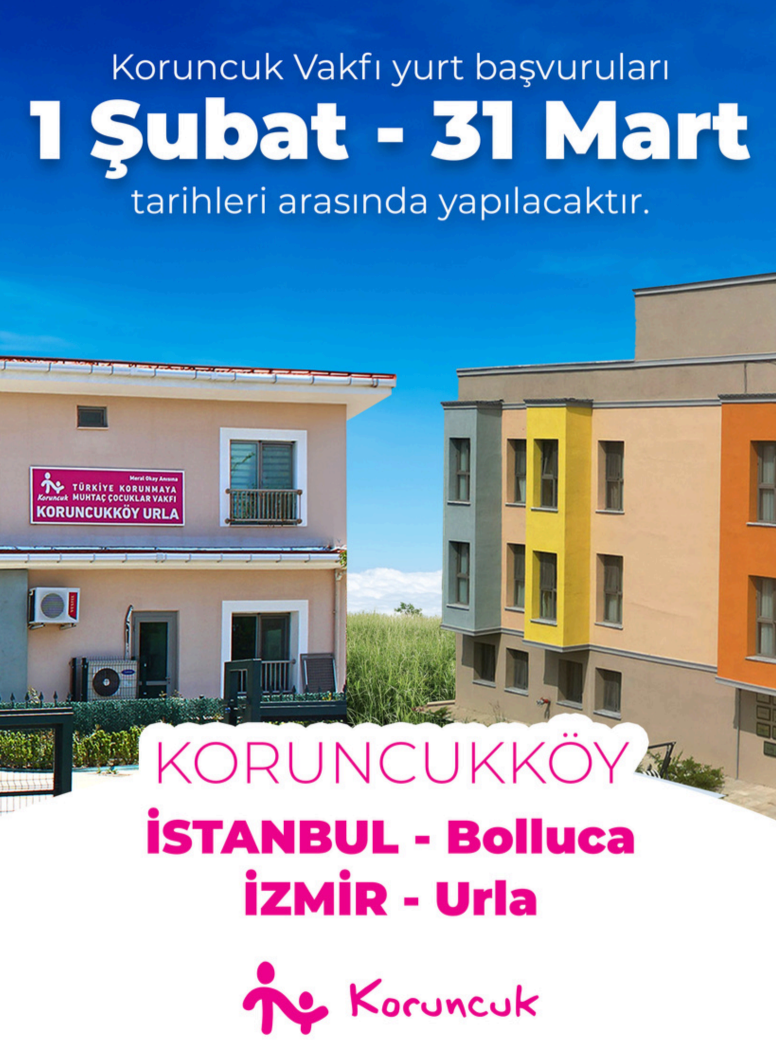 Koruncuk Vakfı Kız Öğrenci Yurdu için Başvurular Devam Ediyor