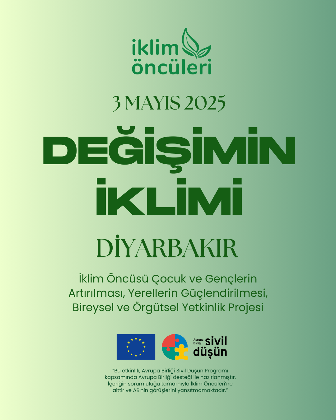 3 Mayıs’ta Diyarbakır’da Değişimin İklimindeyiz!