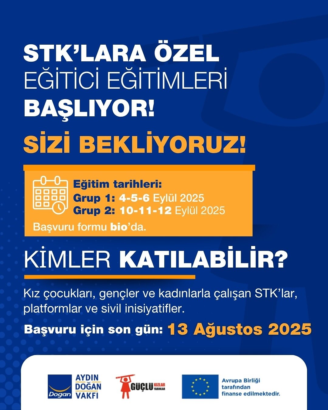 Sivil Toplum için Eğitici Eğitimleri Başlıyor