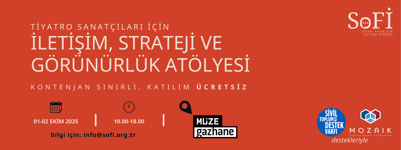 Tiyatro Sanatçıları İçin İletişim, Strateji ve Görünürlük Atölyesi