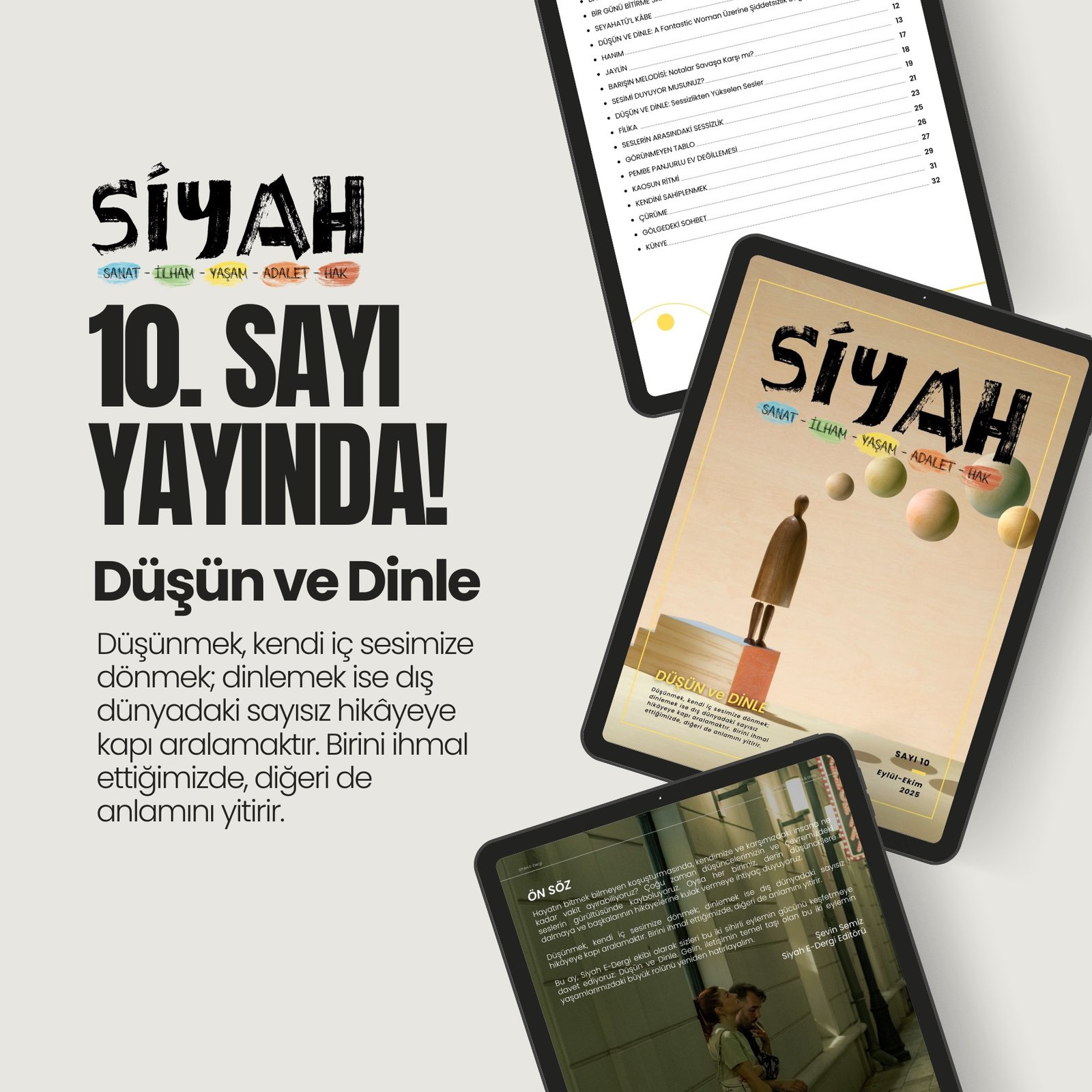 SİYAH E-Dergi’nin 10. Sayısı Uluslararası Demokrasi Günü’nde Yayımlandı