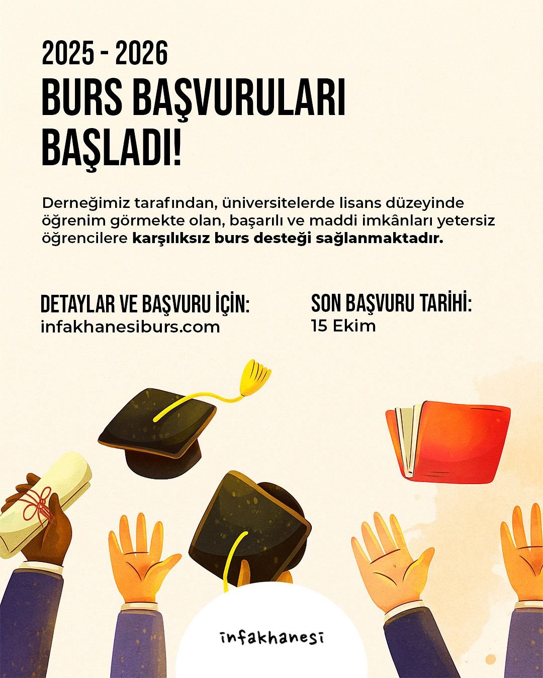 İyilik Haritası & İnfakhanesi 2025-2026 Eğitim Yılı Burs Başvuruları Başladı